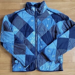 GAP Organic Cotton Bandana Print Quilt Bomber Jacket